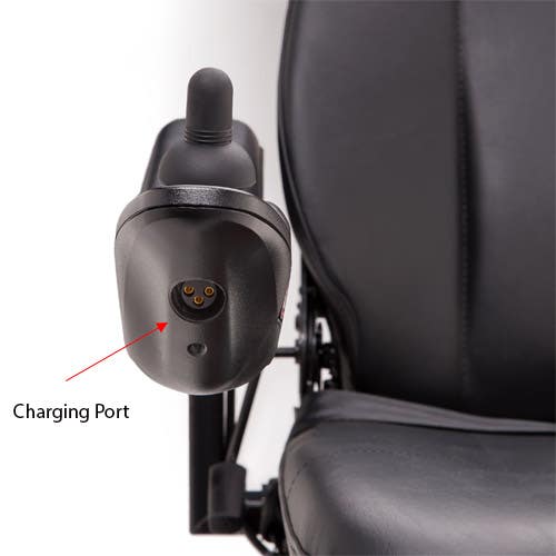 Close-up image of Jazzy® 600 ES Mid-Wheel 6® Power Wheelchair