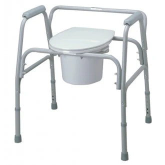 Close-up image of Medline Bariatric Deluxe Steel Commode