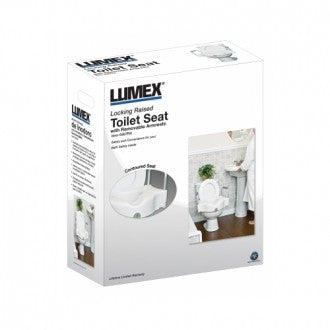 Lumex Locking Raised Toilet Seat w/ Removable Armrests