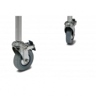 3 in 1 Aluminum Commode Back Bar and Casters