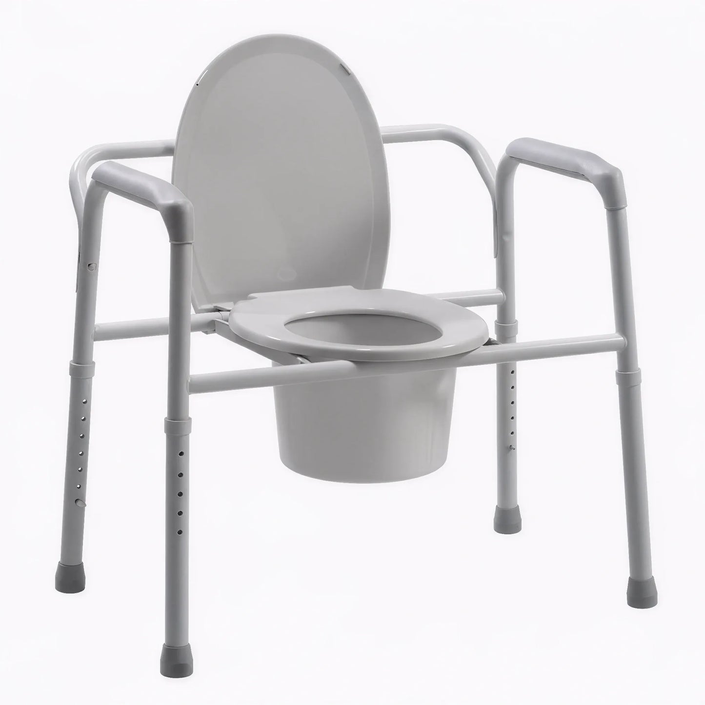 Deluxe Drop Arm Commode with Padded Seat