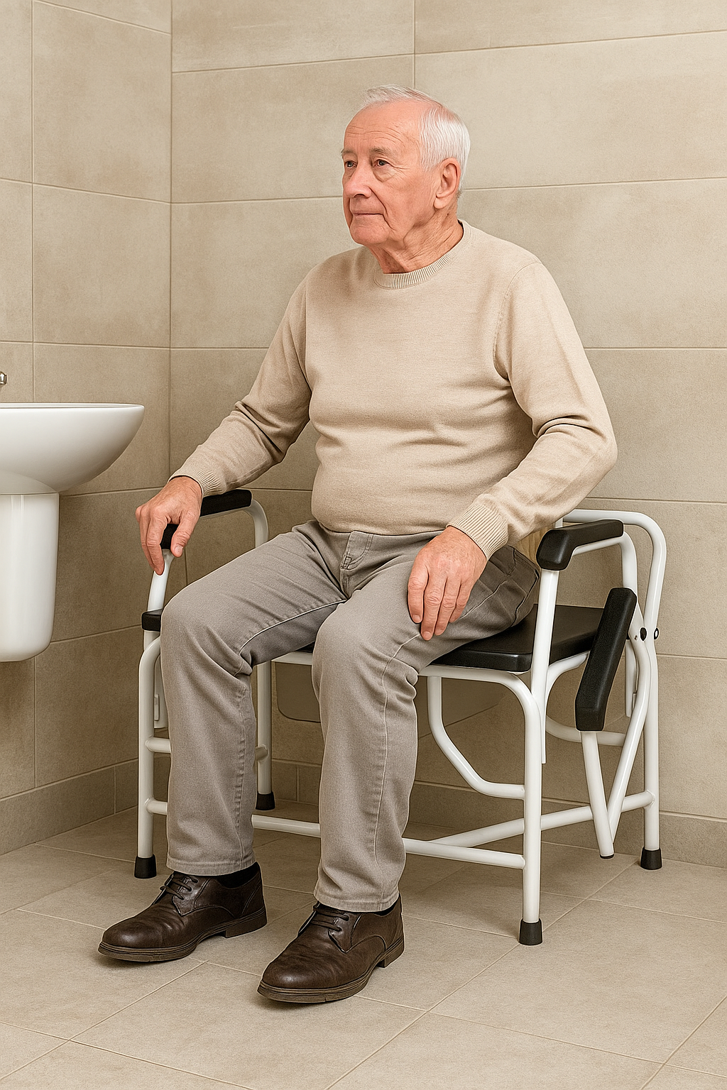 Super Heavy Duty, Extra Large Drop Arm Commode