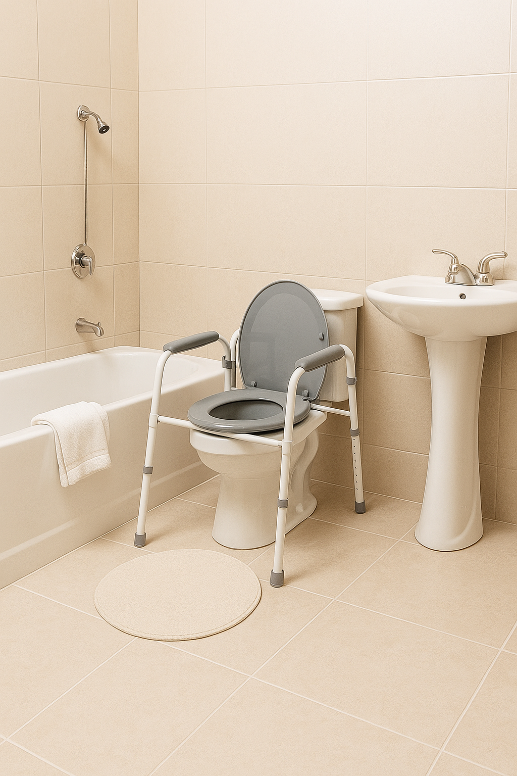 3 in 1 Steel Folding Commode