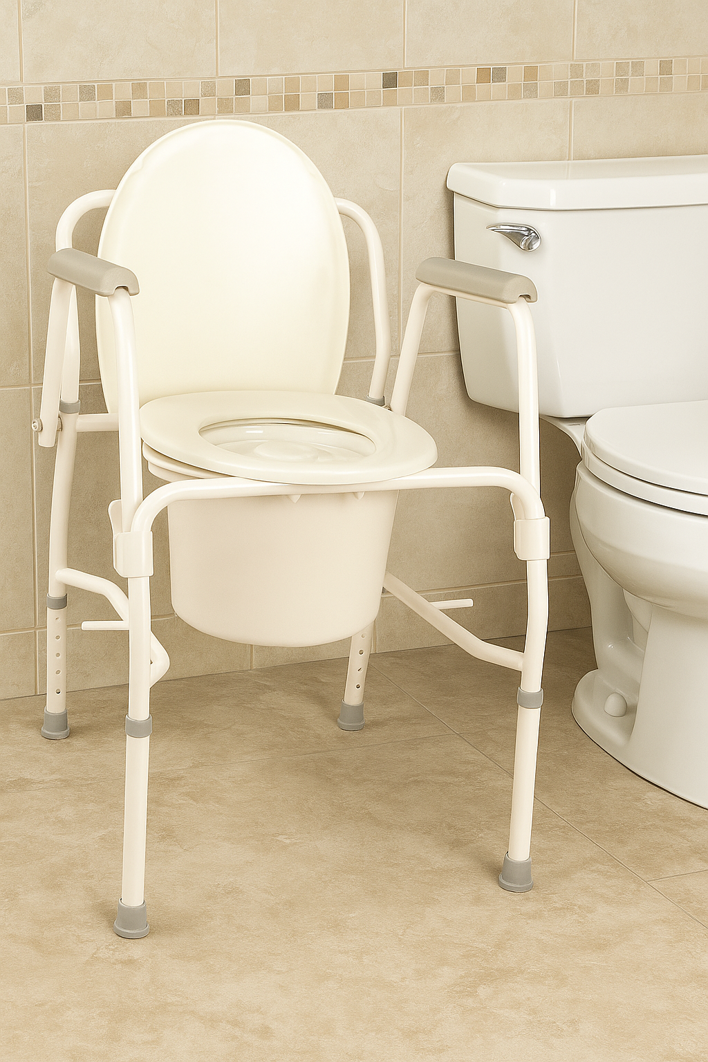 Drop Arm Commode Chair