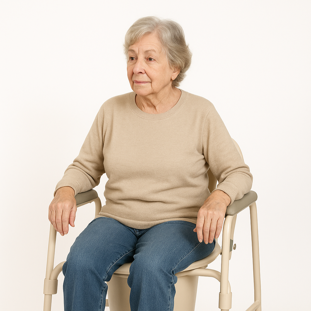 Drop Arm Commode Chair