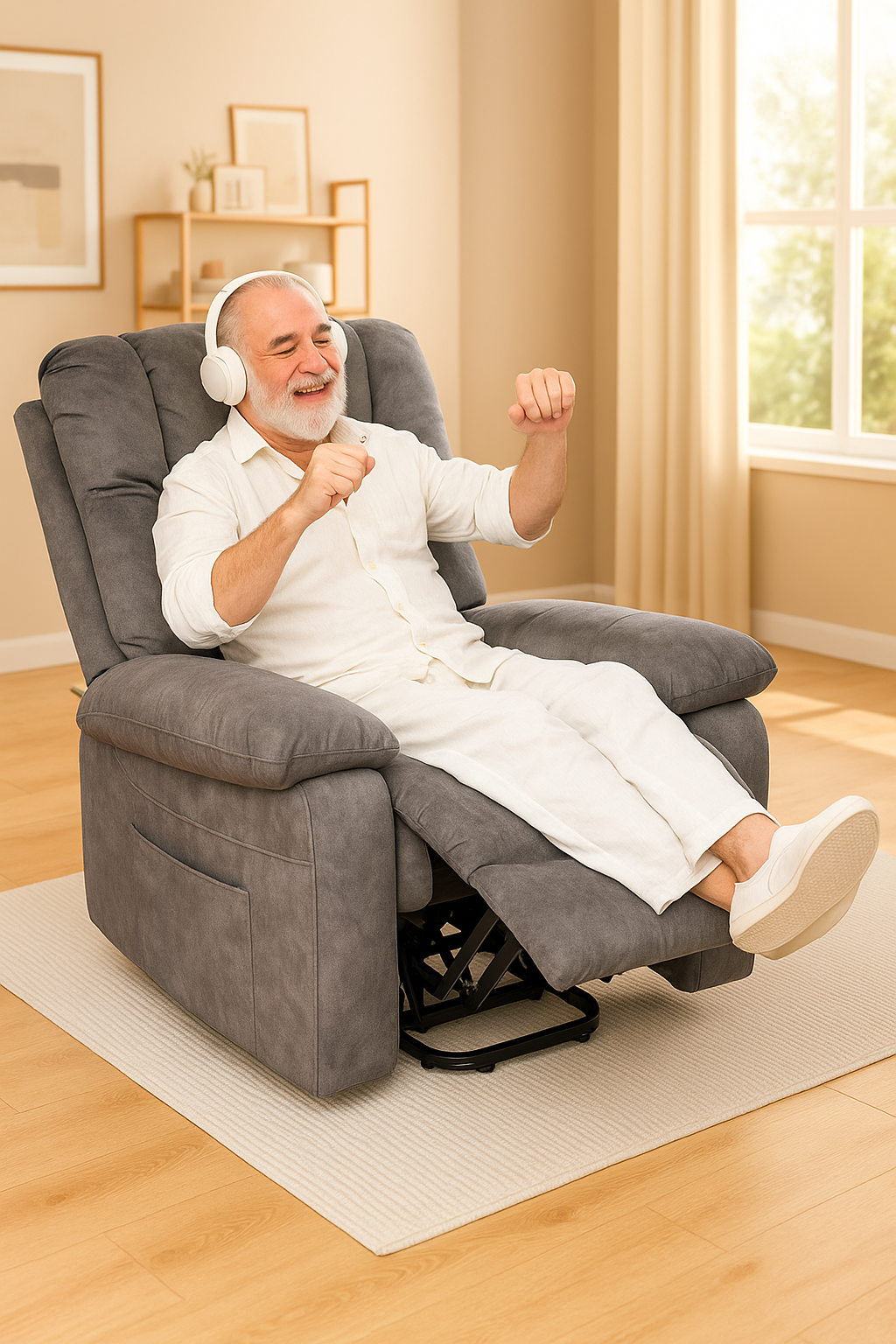 VOCIC AX14 Power Lift Recliner with Heat and Massage Feature