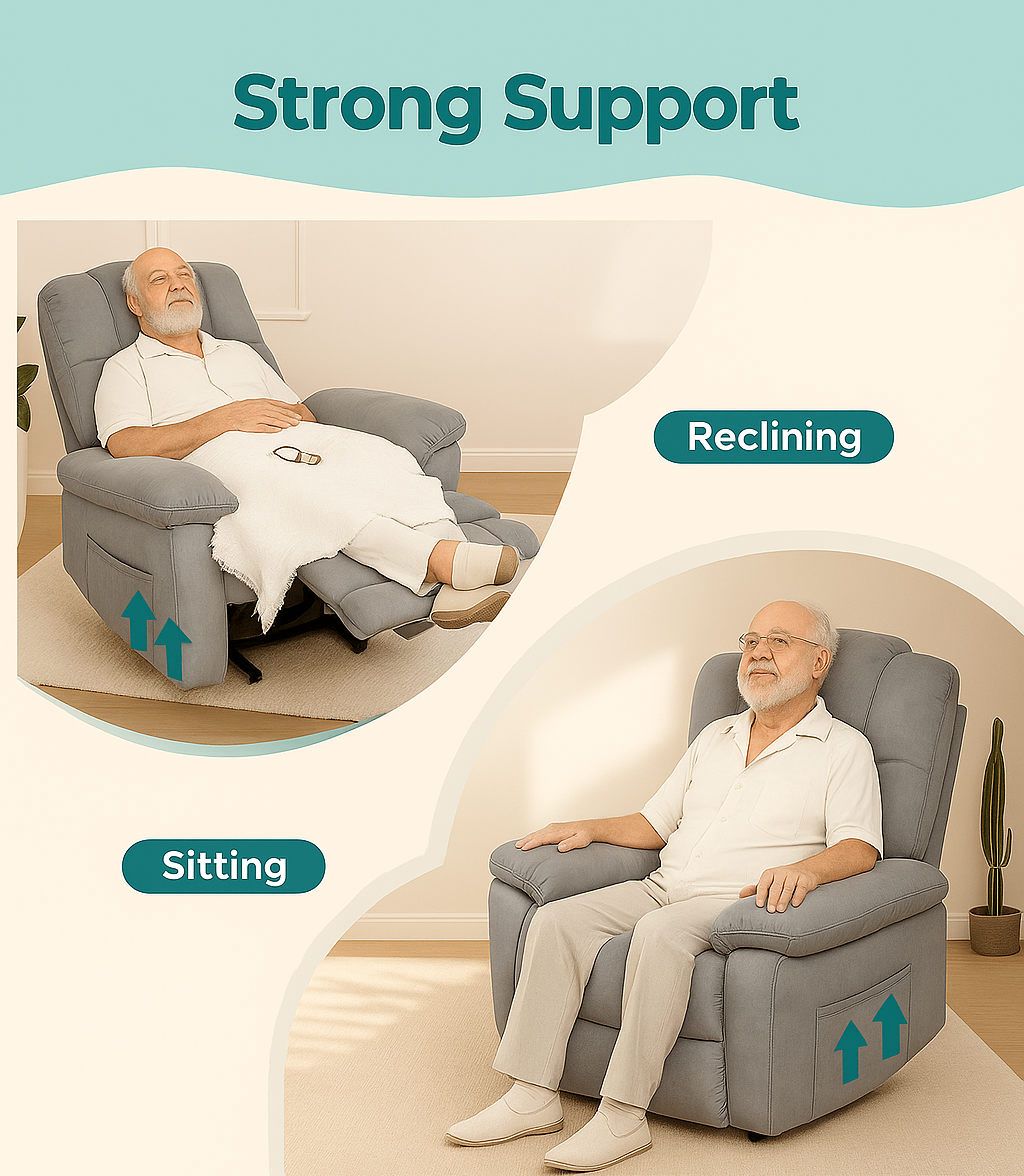 VOCIC AX14 Power Lift Recliner with Heat and Massage Feature