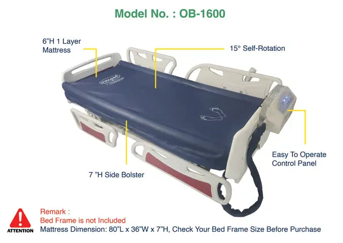 Close-up image of UtilityAir LAL Self-Lateral-Wave Rotation Mattress