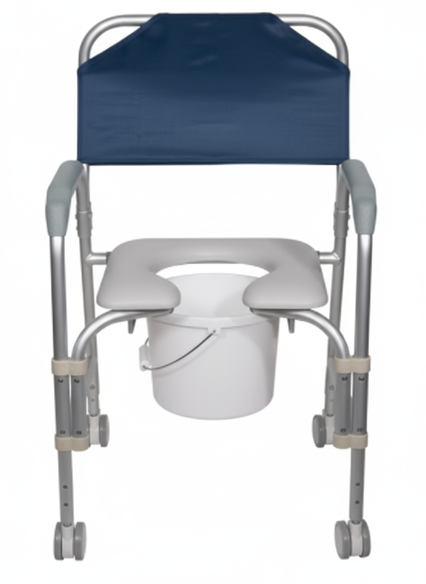 Drive Lightweight Portable Shower Chair Commode with Casters