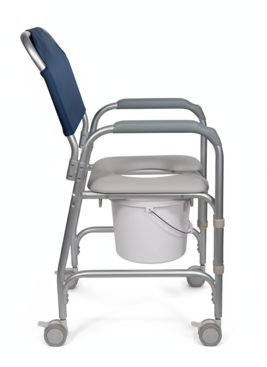 Drive Lightweight Portable Shower Chair Commode with Casters