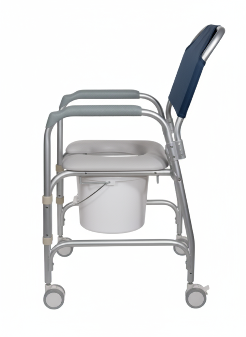 Drive Lightweight Portable Shower Chair Commode with Casters