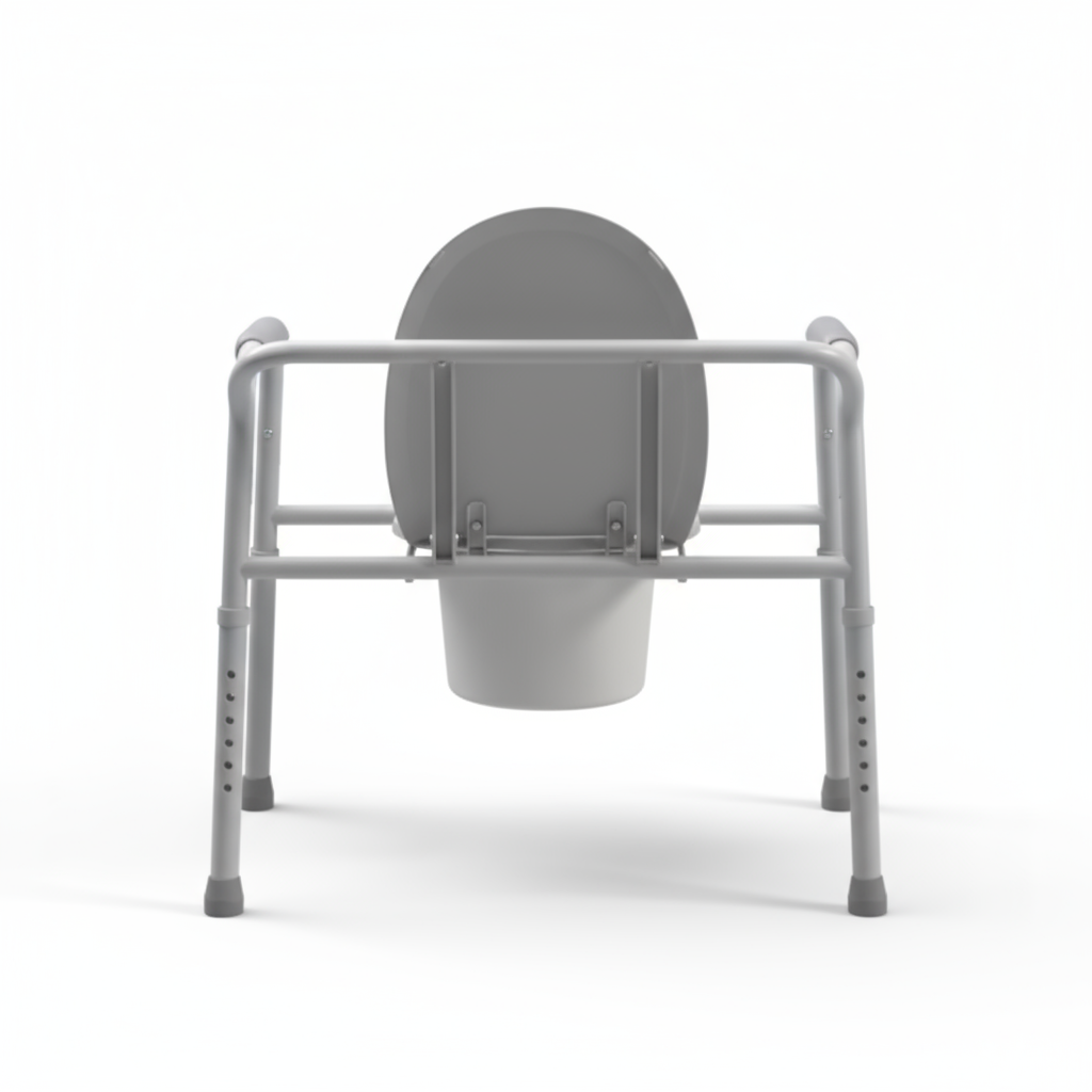Deluxe Drop Arm Commode with Padded Seat