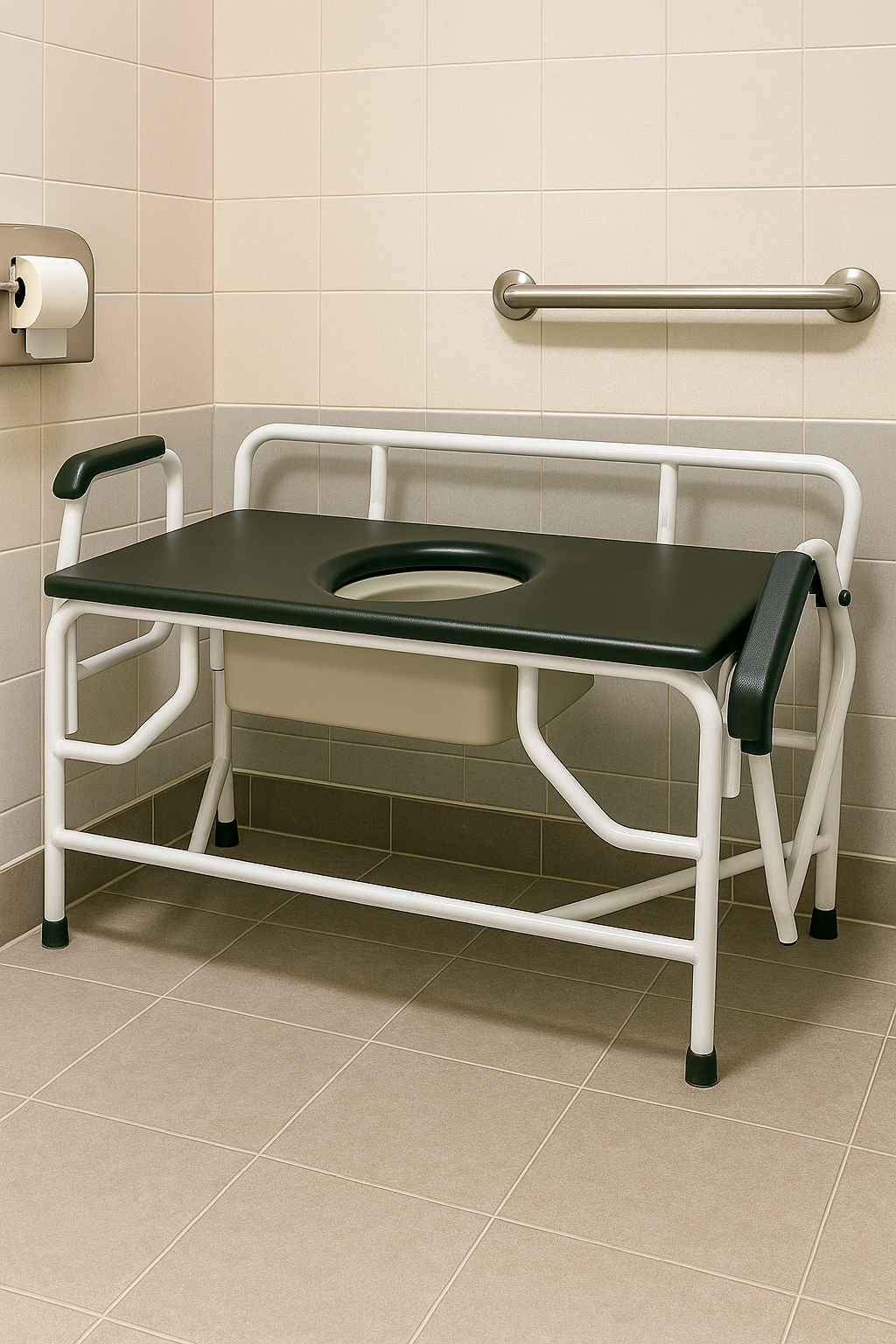 Super Heavy Duty, Extra Large Drop Arm Commode