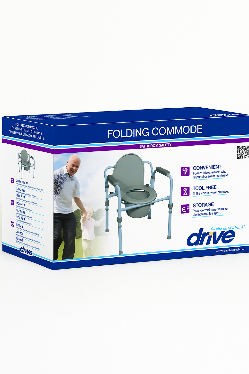 Drive Folding Steel Commode