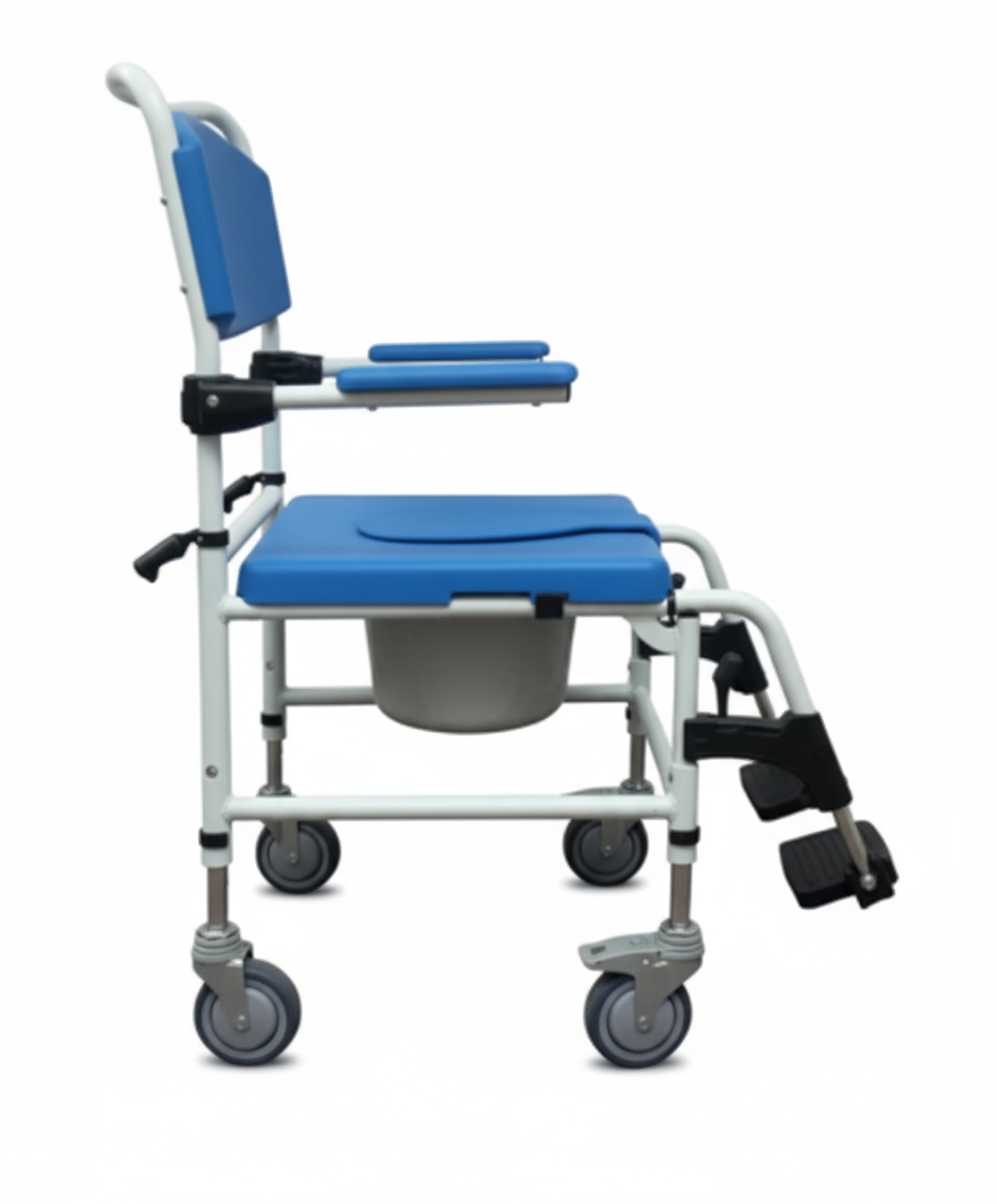 Drive Bariatric Rehab Commode Chair w/ Rear Locking Casters