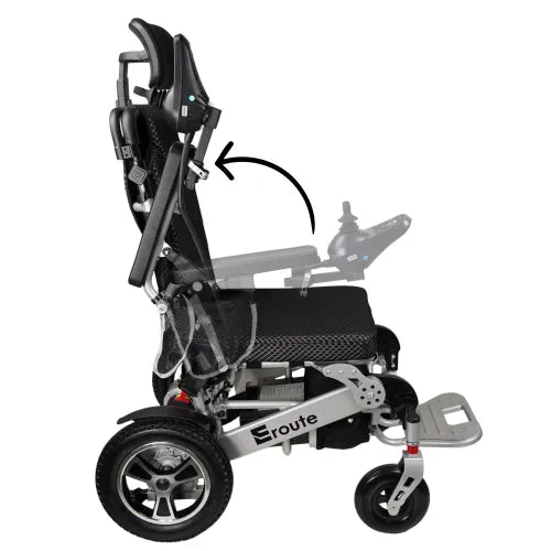 Eroute Automatic Folding Electric Wheelchair with 300 lbs. Capacity and 18 in. Wide Seat