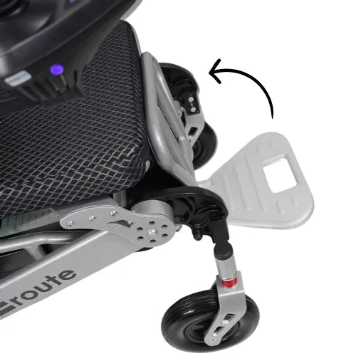 Eroute Automatic Folding Electric Wheelchair with 300 lbs. Capacity and 18 in. Wide Seat