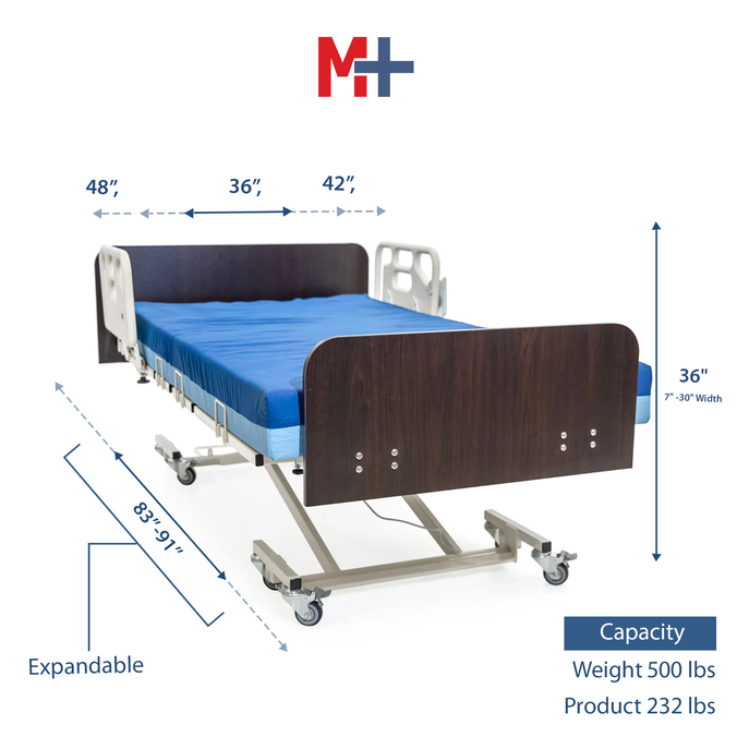 PerfectCare Expandable Low Hospital Bed