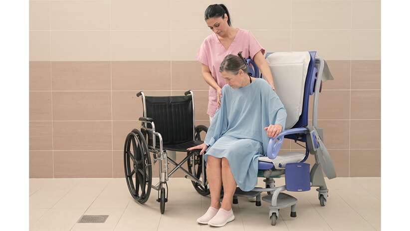 ArjoHuntleigh Carino Height-Adjustable Shower and Hygiene Chair