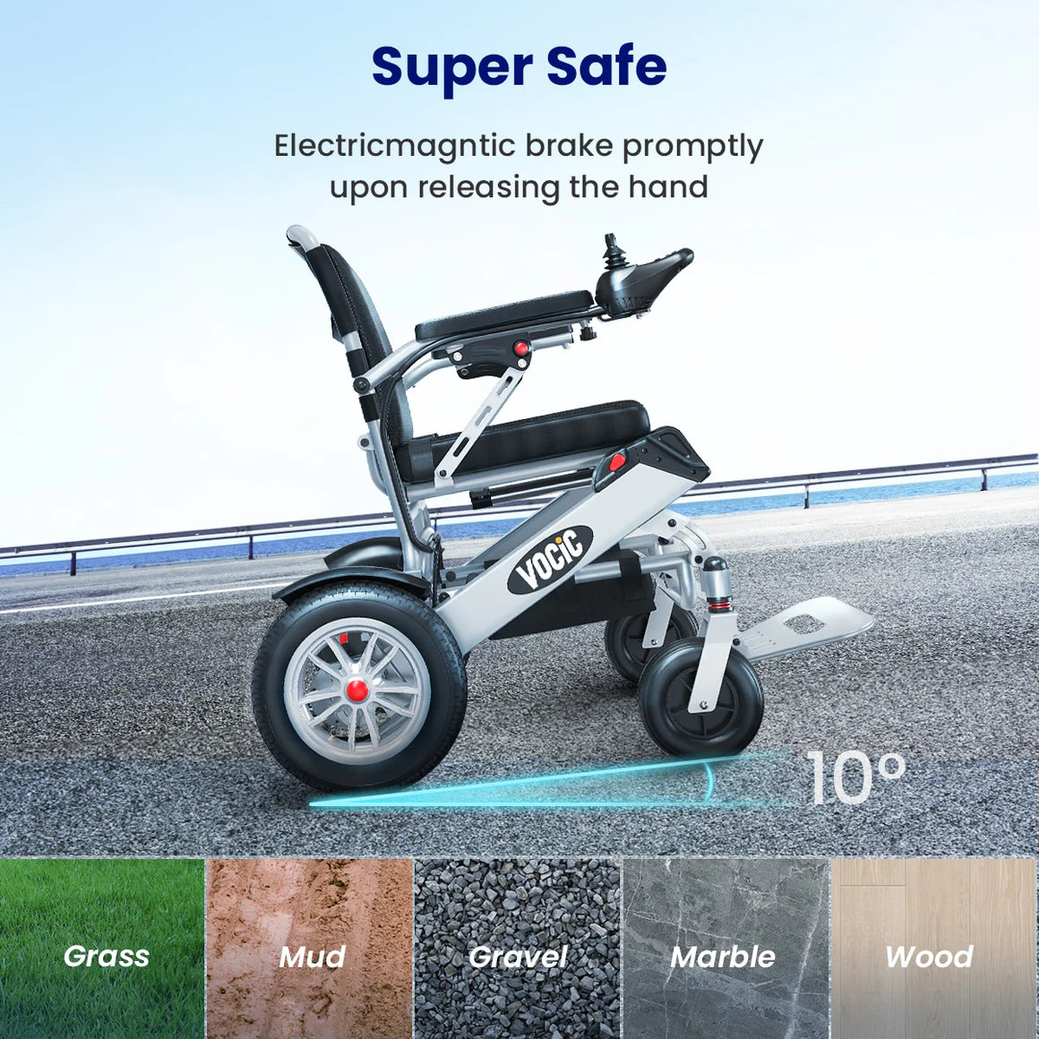 VOCIC V62 Folding Electric Wheelchair - Airline Approved