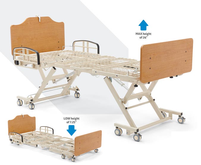 Close-up image of Alterra 1130 Hi-Low Hospital Bed