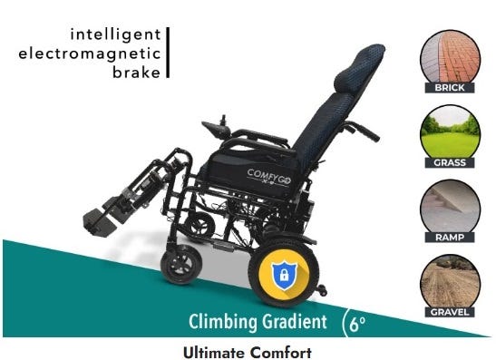 X-9 Reclining Back Electric Wheelchair