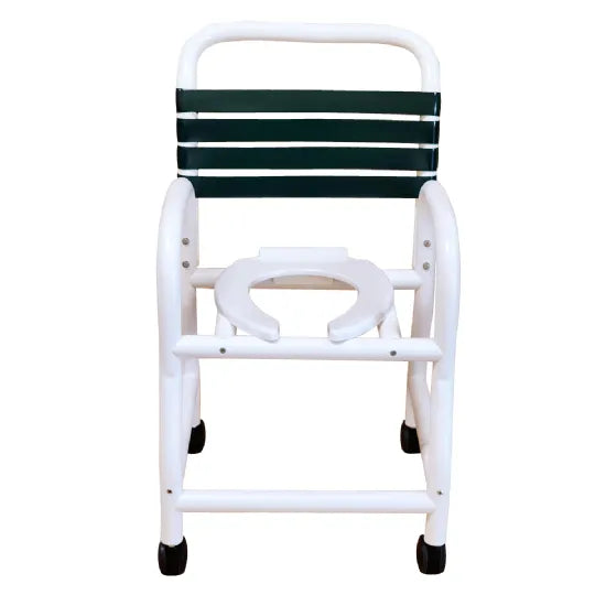 Mobile Shower Commode Chairs with 18-inch Wide Seat and Infection Control by Mor-Medical