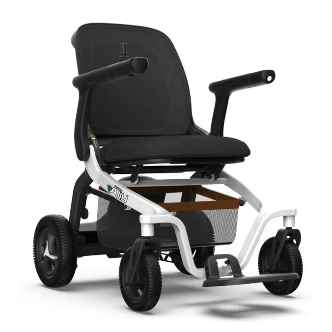 Close-up image of Ally Smart Travel Power Chair