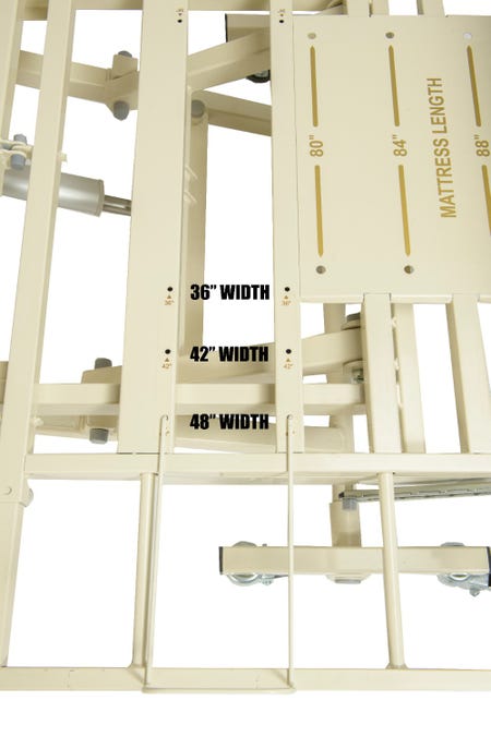 Close-up image of Protopia Expandable Hi-Low Homecare Bed