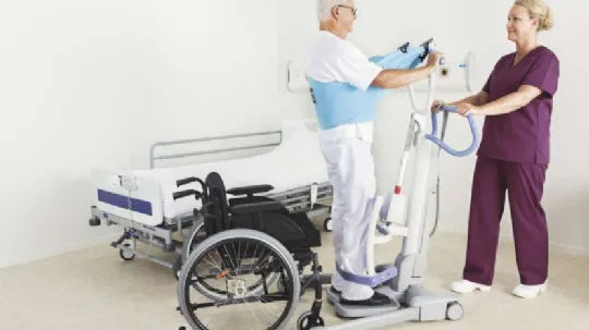 Close-up image of Sara Flex Electric Sit-to-Stand Patient Transfer Aid by ArjoHuntleigh (FULLY ASSEMBLED)