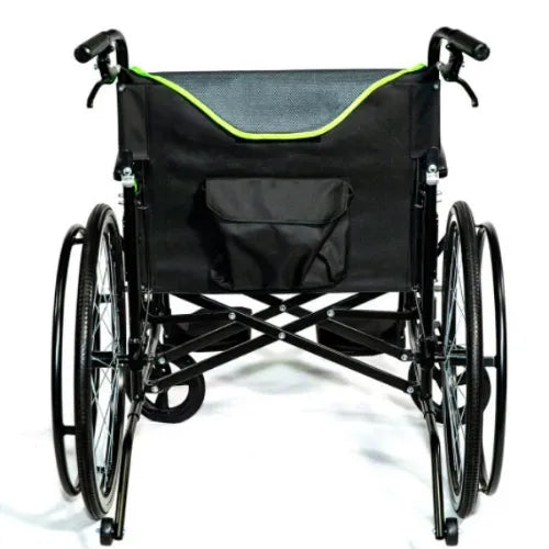 Close-up image of Ultra Lightweight Transport Chair with 22 Inches Extra Wide Seat and 350 Pounds Support By Feather Mobility