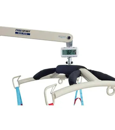 Close-up image of Free Spirit 850 Bariatric Patient Lift with 85 lbs. Capacity and Battery Powered by Medacure