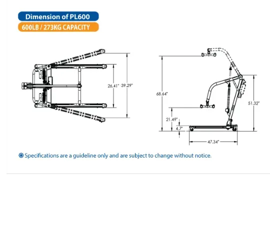 Close-up image of PL600 Bariatric Patient Lift - ProCare BestLift by BestCare