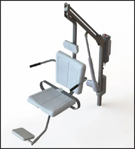 Motion Trek ADA Bariatric Pool Lift with Anchor and Lumbar Support