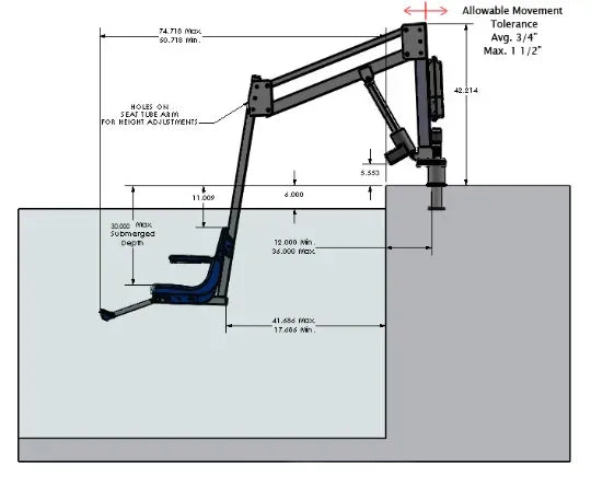 Global Rotational Series 375 Pool Lift with 375 lbs. Weight Capacity