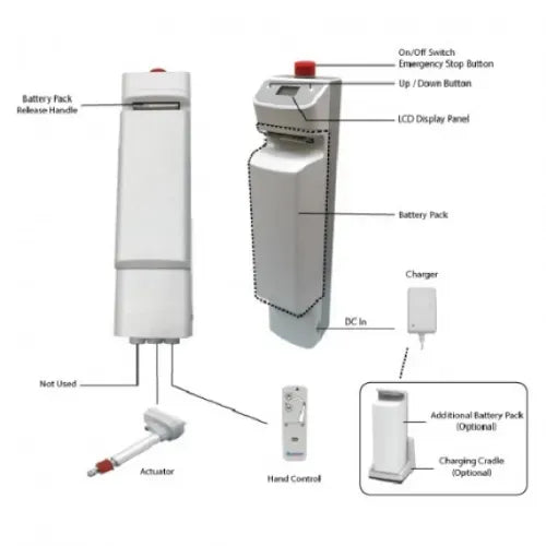 PL400EF Electric Patient Lift by Bestcare - Foldable and Portable