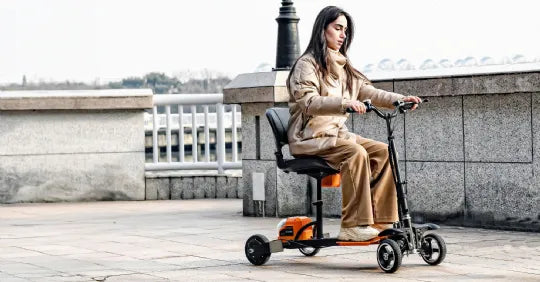 SuperHandy 4 Wheel Mobility Scooter Pro with Foldable Design and 330 lbs. Capacity