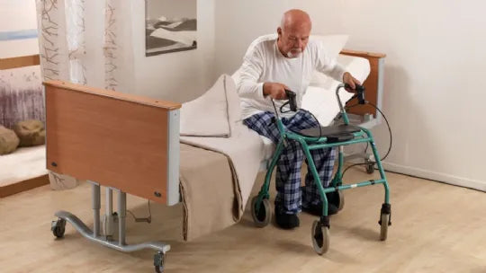 Electric Hospital Bed with Four Adjustable Sections and Domestic Design - Minute 2 by ARJO