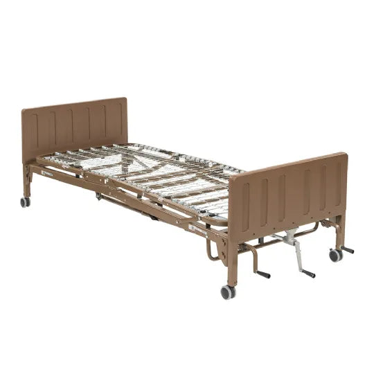 Close-up image of Drive Hospital Bed - Adjustable Height with Manual Bed Cranks by Drive Medical
