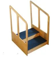 Bed Step System with One or Two Side Handrails