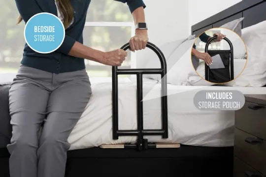 Assist Bar Support Handle for Improved Bed Transfers