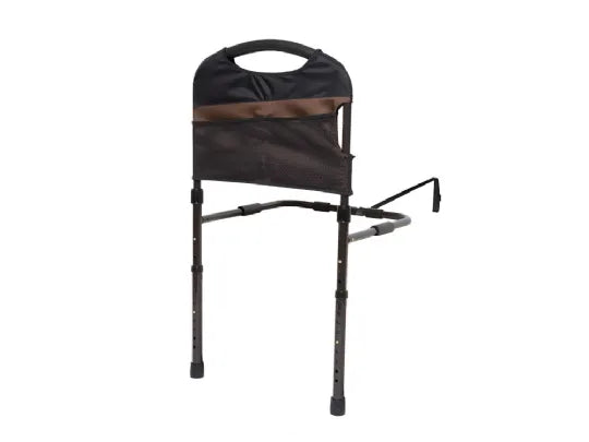 Bed Rail for Support and Safety with Organizer