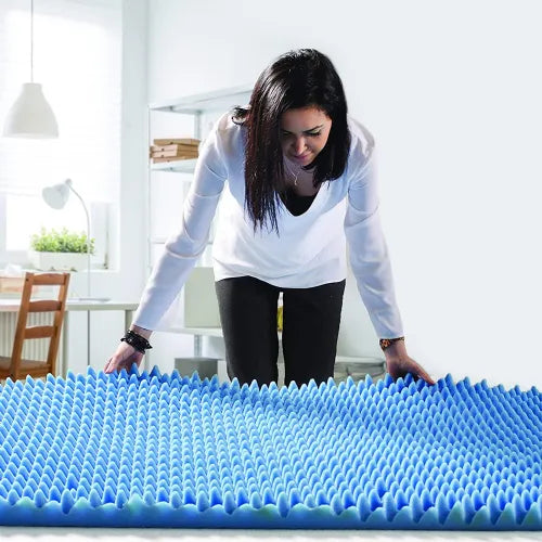 Close-up image of Convoluted Foam Mattress Topper - Pressure Relief and Spinal Support for Better Sleep
