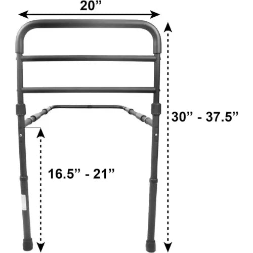 Bed Assist Rail with Padded Grip, Adjustable Height and Width by PEPE Mobility