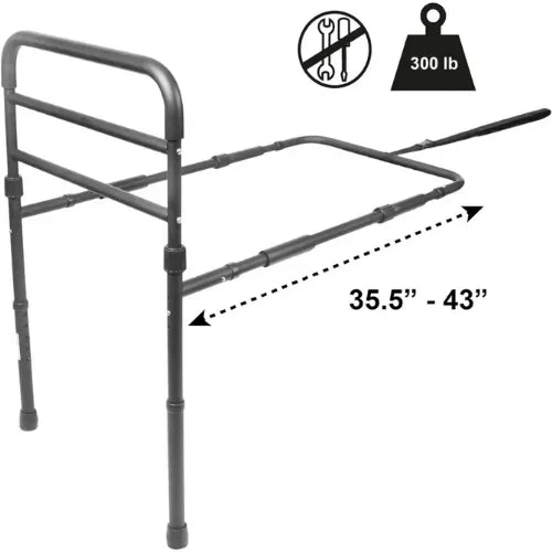 Bed Assist Rail with Padded Grip, Adjustable Height and Width by PEPE Mobility