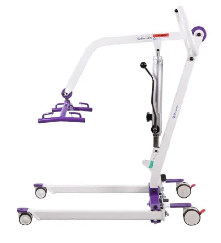 Hydraulic Patient Lift with Full-body Sling, Double Wheel Casters, and 350 lbs. Capacity | Dansons PL350H