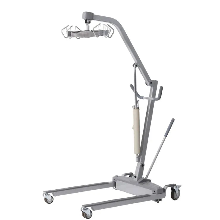 Close-up image of Manual Hydraulic Patient Lift with 360 Swivel Hanger Bar and Adjustable Base By Costcare
