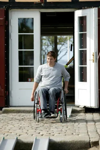 Close-up image of Stepless Portable Folding Wheelchair Ramps