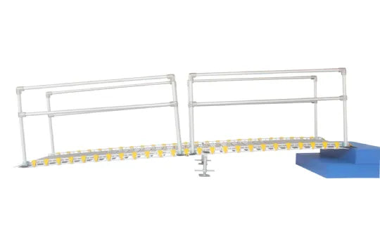 Lightweight Aluminum Wheelchair Ramp - Portable Ramp with 2 Handrails by Roll-A-Ramp | 26 in. Width