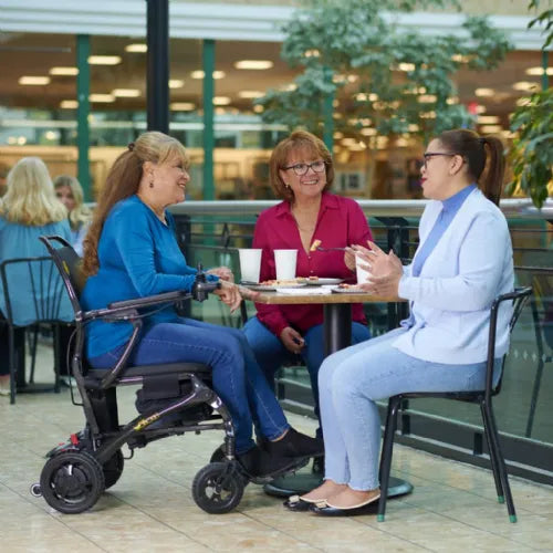 Close-up image of The Portable Cricket Power Wheelchair from Golden Technologies